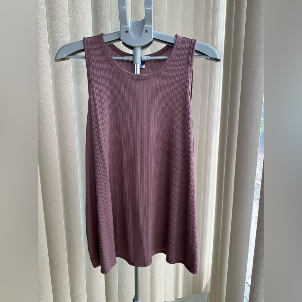 Old Navy Luxe Ribbed Top in Purple